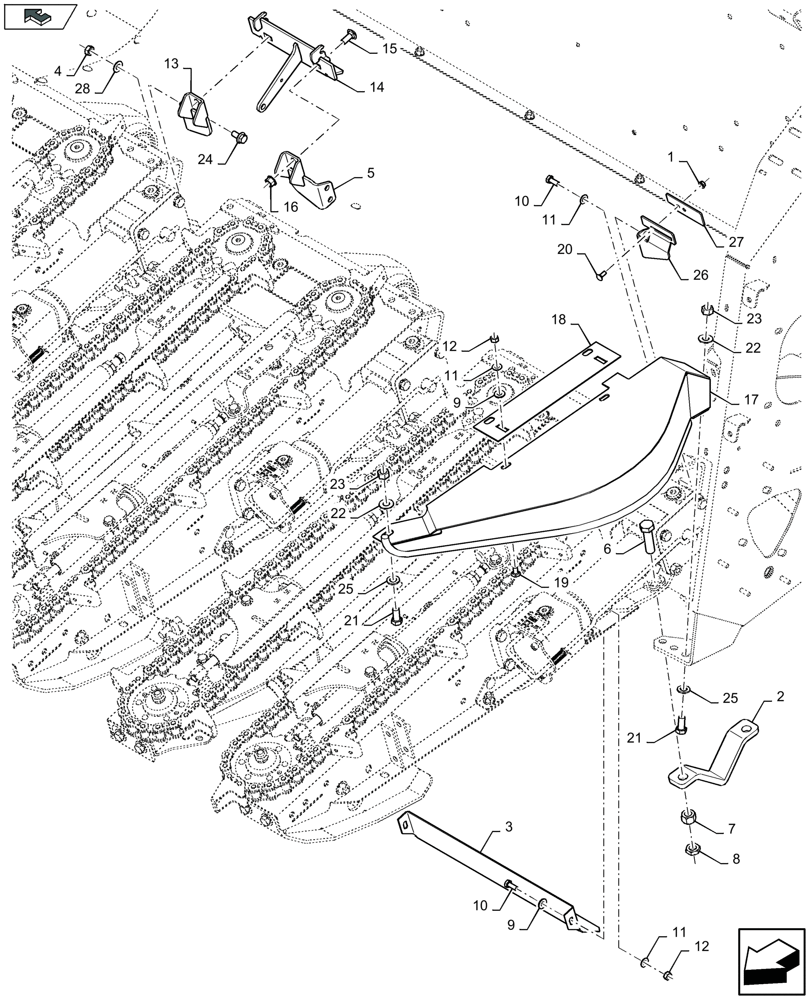 Схема запчастей Case IH 4408F-30 - (58.220.030) - ROW UNIT ATTACHMENT, LH (58) - ATTACHMENTS/HEADERS