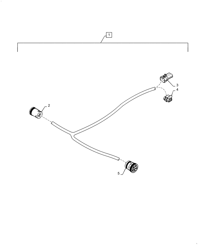 Схема запчастей Case IH 500 - (55.105.AA[02]) - FLOW HARNESS EXTENTION (55) - ELECTRICAL SYSTEMS