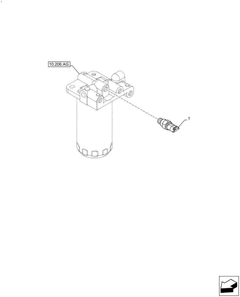 Схема запчастей Case IH F4HFE613J B005 - (55.010.AJ) - FUEL FILTER, SENSOR (55) - ELECTRICAL SYSTEMS