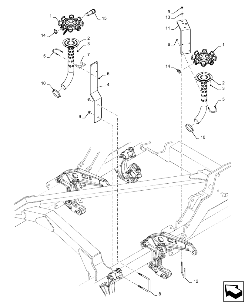 Схема запчастей Case IH 500 - (79.904.AA[03]) - AIR DISTRIBUTION HEADER (79) - PLANTING