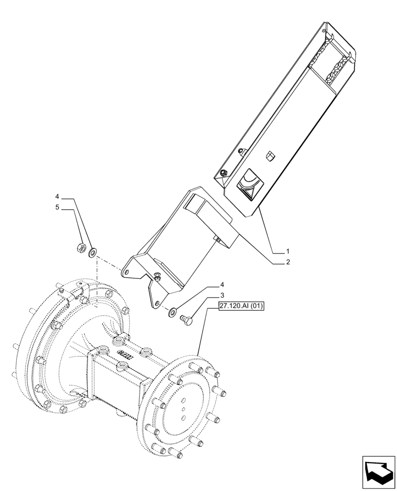 Схема запчастей Case IH PUMA 150 - (88.100.AL) - VAR - 758222, 758224, 758230, 758234, 758237, 758238 - WHEEL CHOCK (88) - ACCESSORIES