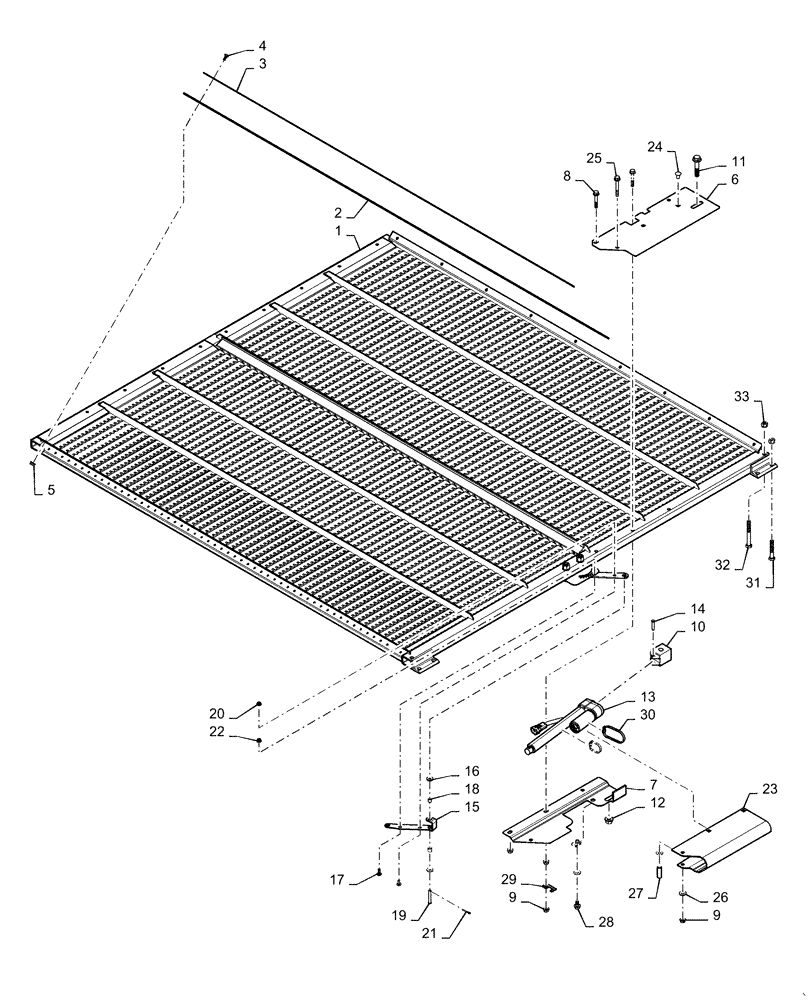 Схема запчастей Case IH 6130 - (74.118.AD[02]) - SIEVE, LOWER, REMOTE CONTROL (74) - CLEANING