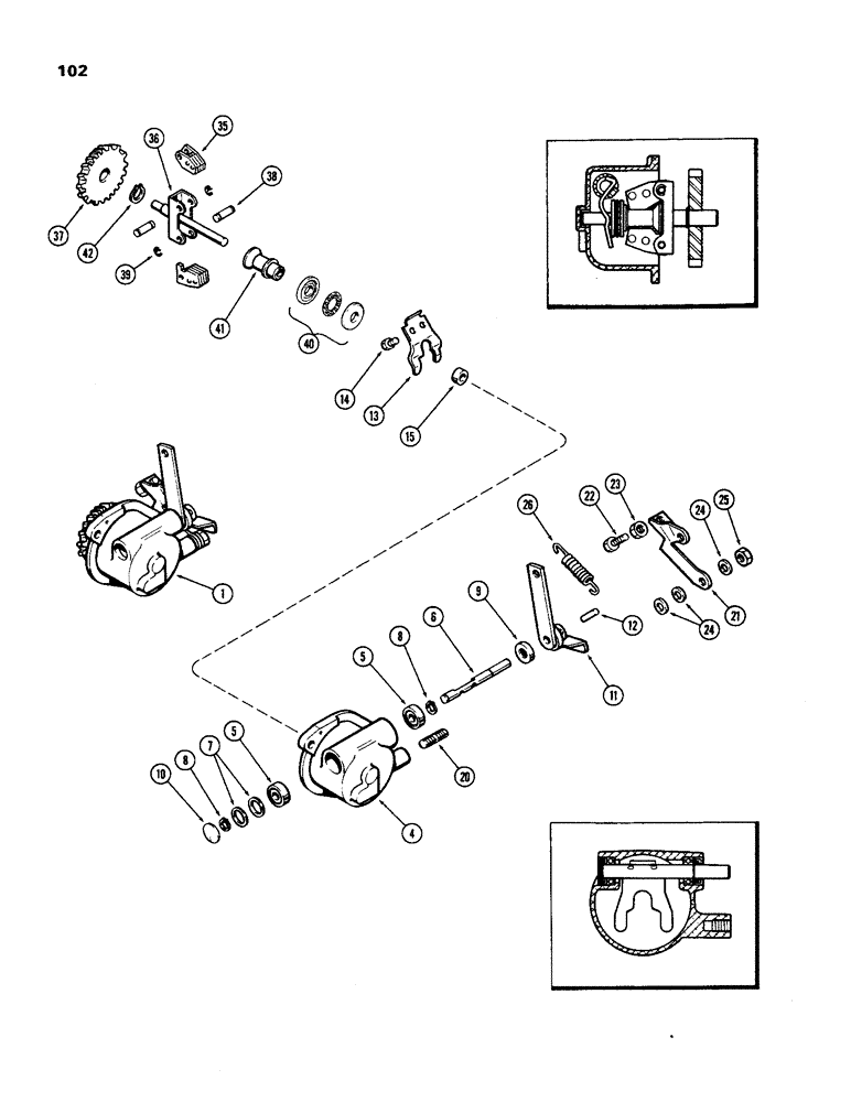 Схема запчастей Case IH 970 - (102) - GOVERNOR, SPARK IGNITION ENGINE (03) - FUEL SYSTEM