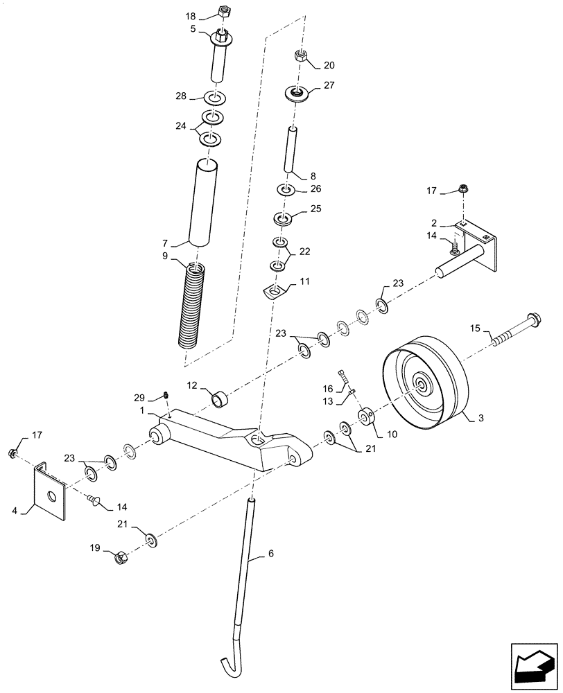 Схема запчастей Case IH 7140 - (60.110.AT) - IDLER, FEEDER (60) - PRODUCT FEEDING