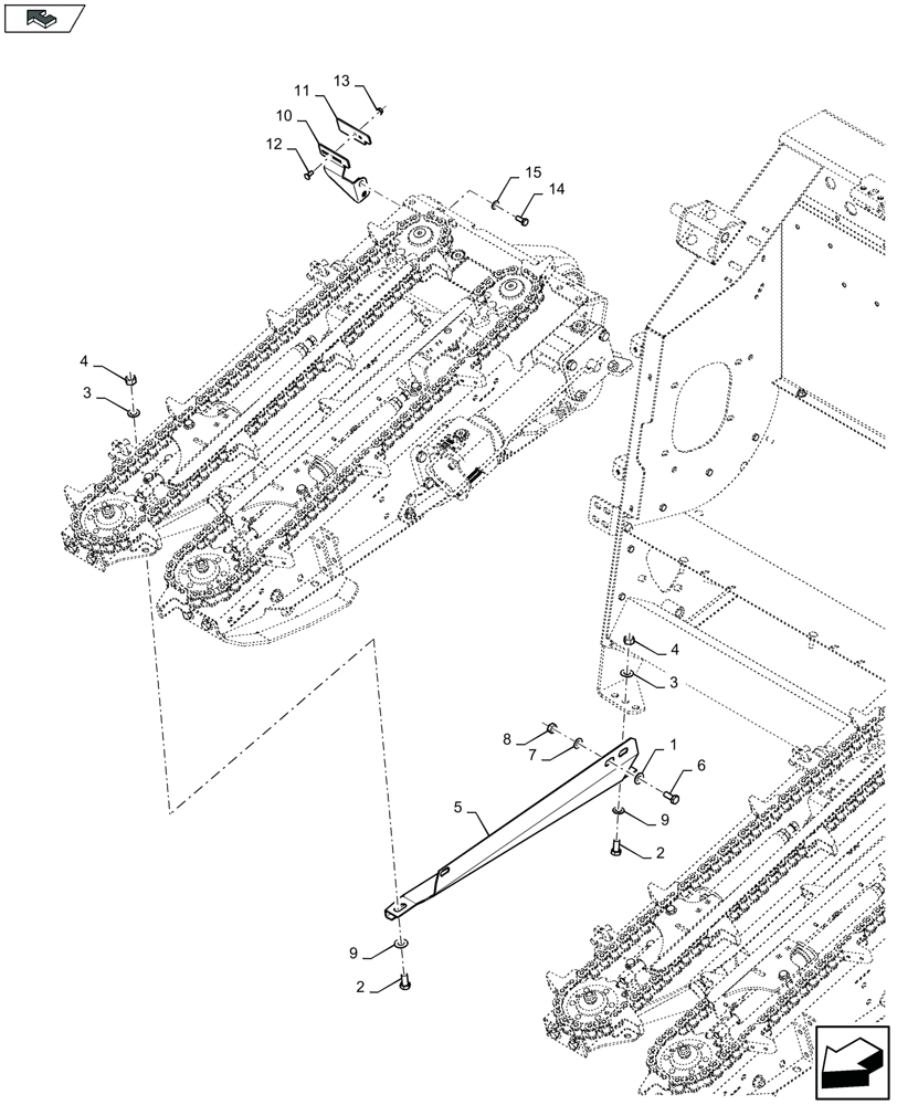 Схема запчастей Case IH 4412F-30 - (58.220.050) - ROW UNIT ATTACHMENT, RH (58) - ATTACHMENTS/HEADERS