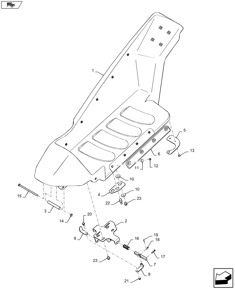 Схема запчастей Case IH 4412F-30 - (58.208.020) - SHIELDING - LH & RH (58) - ATTACHMENTS/HEADERS