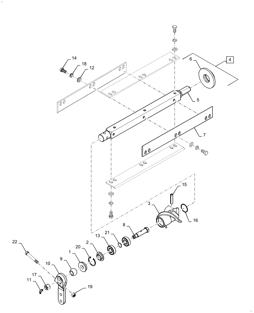 Схема запчастей Case IH 5505-65 - (58.210.AK[04]) - ROLLER ASSY, LH, WITH CHOPPER (58) - ATTACHMENTS/HEADERS