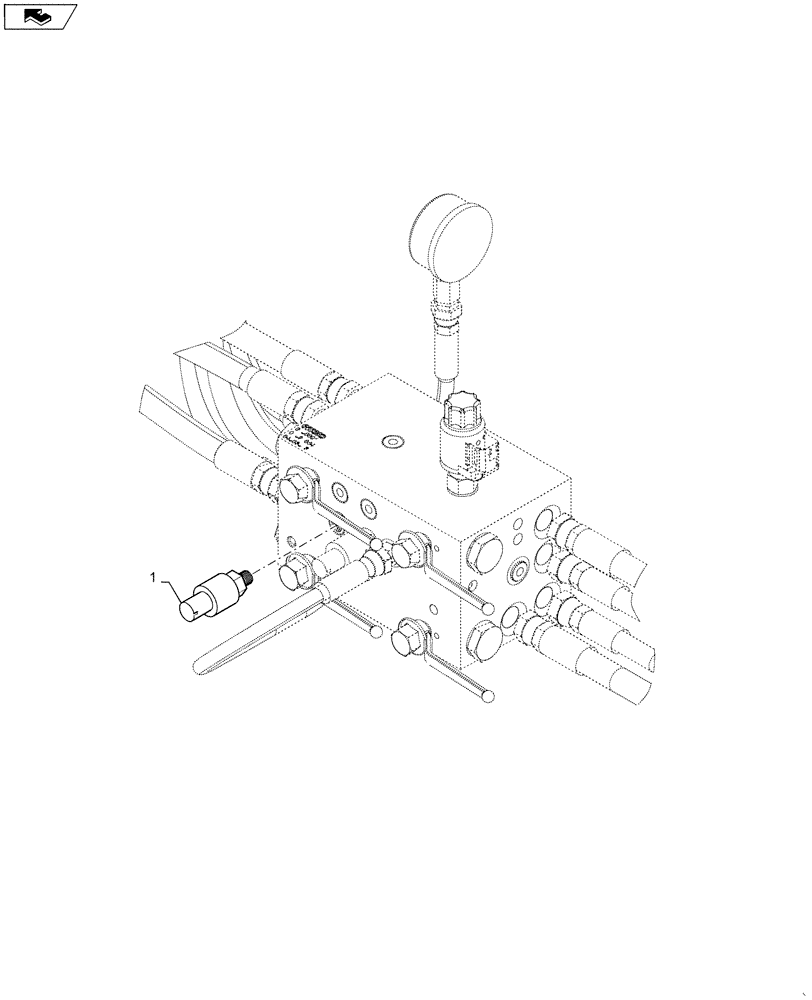 Схема запчастей Case IH 500 - (35.540.AW[01]) - HYDRAULIC WORK SWITCH (35) - HYDRAULIC SYSTEMS