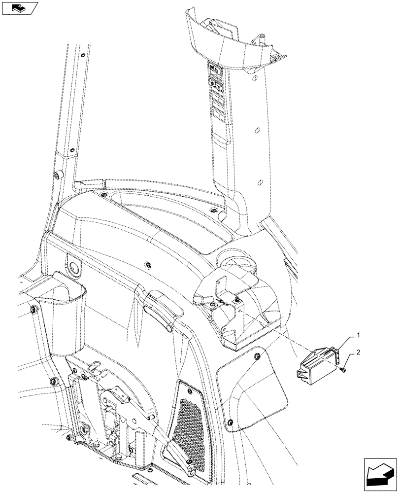 Схема запчастей Case IH FARMALL 105U - (55.404.DB[02]) - STD + VAR - 336755, 390755 - FLASHER UNIT, ISO (55) - ELECTRICAL SYSTEMS