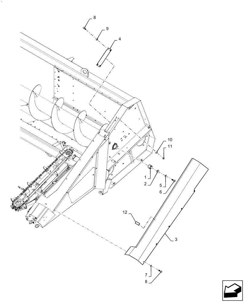 Схема запчастей Case IH 5506-65 - (58.208.AA[07]) - HOOD ASSY, SUPPORT, LH (58) - ATTACHMENTS/HEADERS