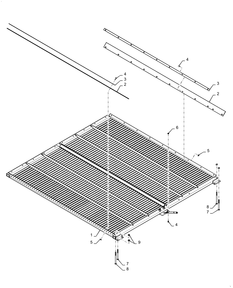 Схема запчастей Case IH 6140 - (74.118.AD[01]) - SIEVE, LOWER, MECHANICAL (74) - CLEANING