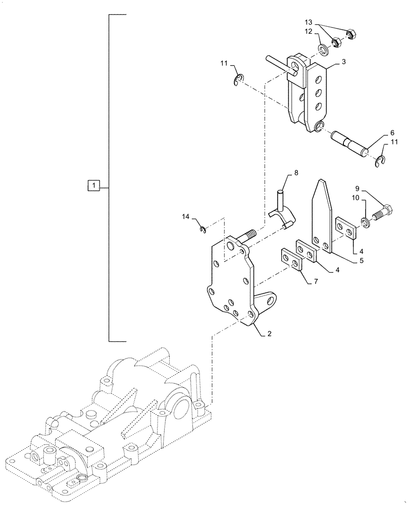 Схема запчастей Case IH FARMALL 40C - (37.120.AL[05]) - UPPER LINK, BRACKET, FARMALL 40C, 50C (37) - HITCHES, DRAWBARS & IMPLEMENT COUPLINGS