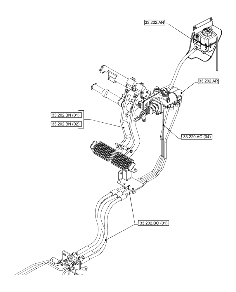 Схема запчастей Case IH PUMA 150 - (00.000.33[02]) - PICTORIAL INDEX - BRAKES & CONTROLS (00) - GENERAL & PICTORIAL INDEX
