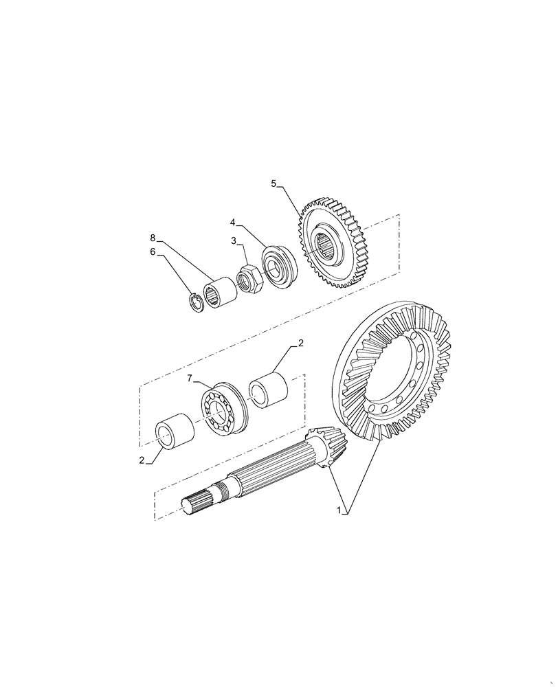 Схема запчастей Case IH MAGNUM 180 - (21.148.AC[02]) - VAR- 429326, 729571 - CENTRAL REDUCTION GEAR - POWERSHIFT (21) - TRANSMISSION