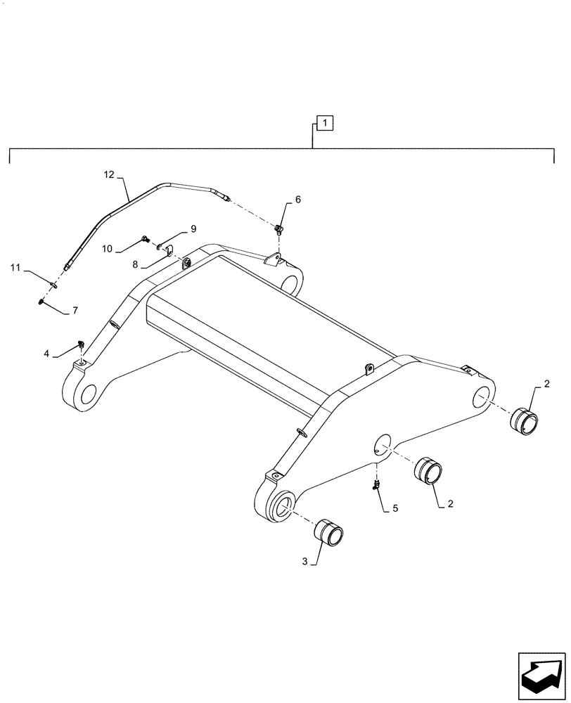 Схема запчастей Case IH QUADTRAC 470 - (37.110.AQ) - ROCKSHAFT ASSY (37) - HITCHES, DRAWBARS & IMPLEMENT COUPLINGS