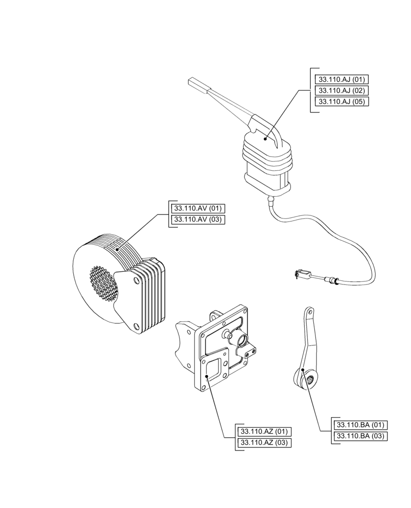 Схема запчастей Case IH PUMA 185 - (00.000.33[01]) - PICTORIAL INDEX - BRAKES & CONTROLS (00) - GENERAL & PICTORIAL INDEX