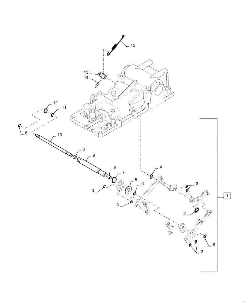 Схема запчастей Case IH FARMALL 40C - (37.120.AL[01]) - POSITION & DRAFT CONTROL LINK, FARMALL 40C, 50C (37) - HITCHES, DRAWBARS & IMPLEMENT COUPLINGS