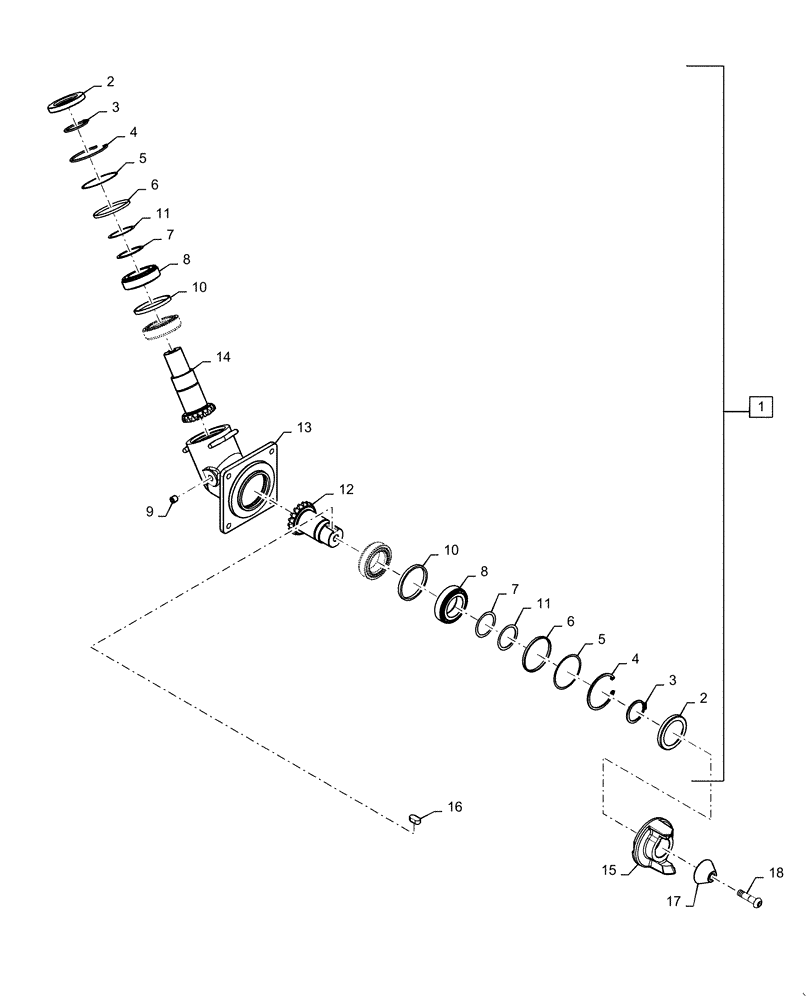 Схема запчастей Case IH 5140 - (80.101.AE) - GEARBOX, BUBBLE-UP AUGER (80) - CROP STORAGE/UNLOADING