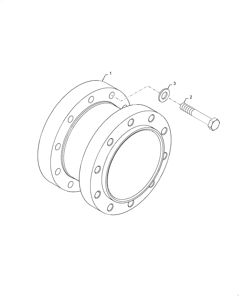 Схема запчастей Case IH MAGNUM 220 - (44.520.AA[02]) - VAR- 420802 - SPACER, WHEEL, REAR, 10" (254 MM) (44) - WHEELS