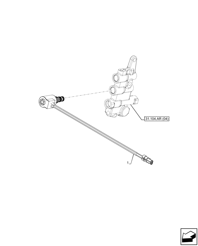 Схема запчастей Case IH FARMALL 105C - (55.048.AK[02]) - VAR - 744580, 744581, 744990 - SOLENOID VALVE, W/ ELECTROHYDRAULIC ENGAGEMENT, SHUTTLE (55) - ELECTRICAL SYSTEMS