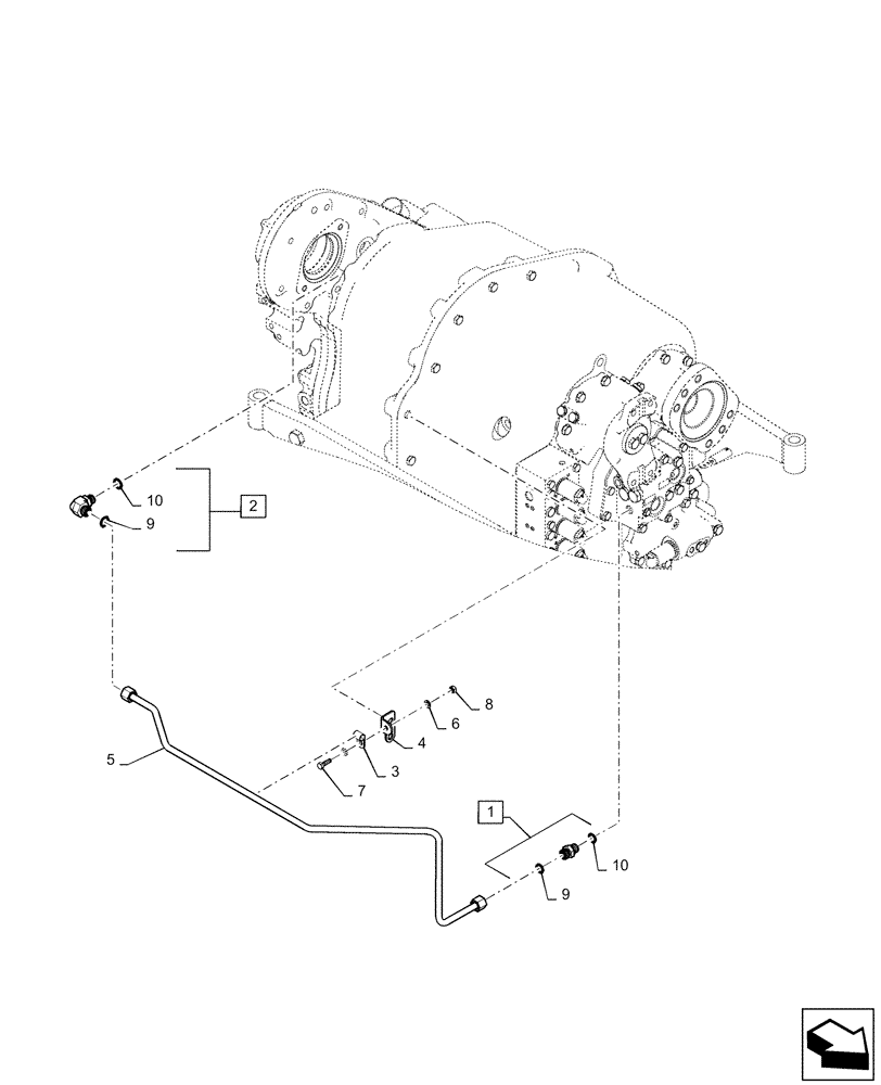 Схема запчастей Case IH STEIGER 370 - (35.220.AD[01]) - VAR - 420600 - MEGA FLOW HYDRAULIC PUMP LUBE LINES, BSN ZFF308000 (35) - HYDRAULIC SYSTEMS