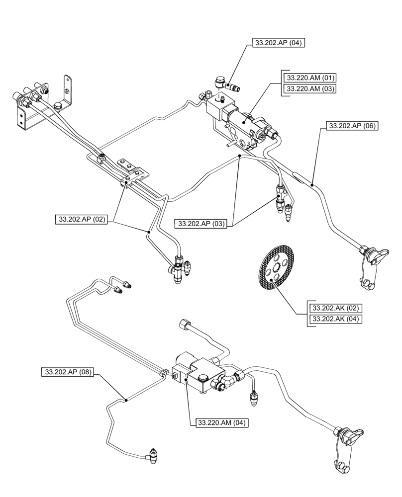 Схема запчастей Case IH PUMA 200 CVT - (33.000.00[03]) - SECTION INDEX - BRAKES & CONTROLS (33) - BRAKES & CONTROLS