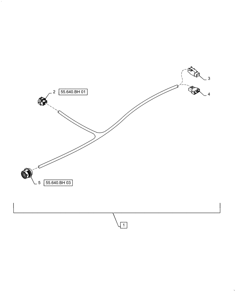 Схема запчастей Case IH QUADTRAC 500 - (55.640.BH[02]) - ISO 11783 CAB HARNESS (55) - ELECTRICAL SYSTEMS