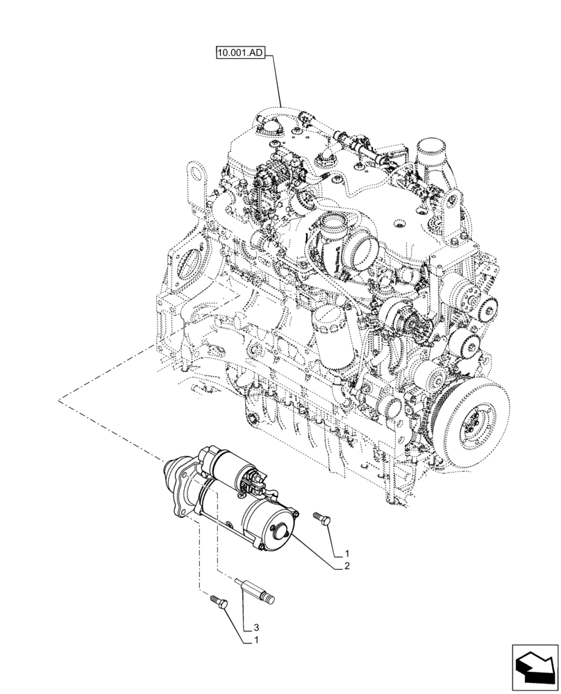 Схема запчастей Case IH PUMA 165 - (55.201.AE) - VAR - 391130, 758000 - STARTER MOTOR (55) - ELECTRICAL SYSTEMS