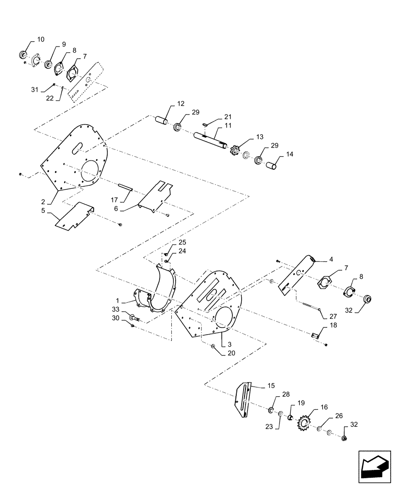 Схема запчастей Case IH 6140 - (74.140.AK[04]) - HEAD, TAILINGS ELEVATOR (74) - CLEANING