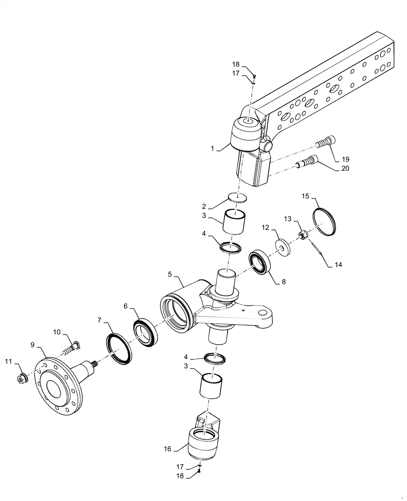 Схема запчастей Case IH 7130 - (27.550.AM[02]) - AXLE EXTENSION, STANDARD , RH (27) - REAR AXLE SYSTEM