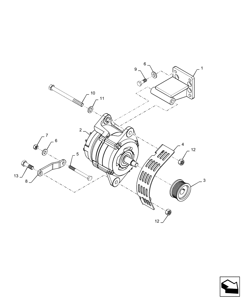 Схема запчастей Case IH PATRIOT 3340 - (55.301.AA[01]) - ALTERNATOR ASSY (55) - ELECTRICAL SYSTEMS