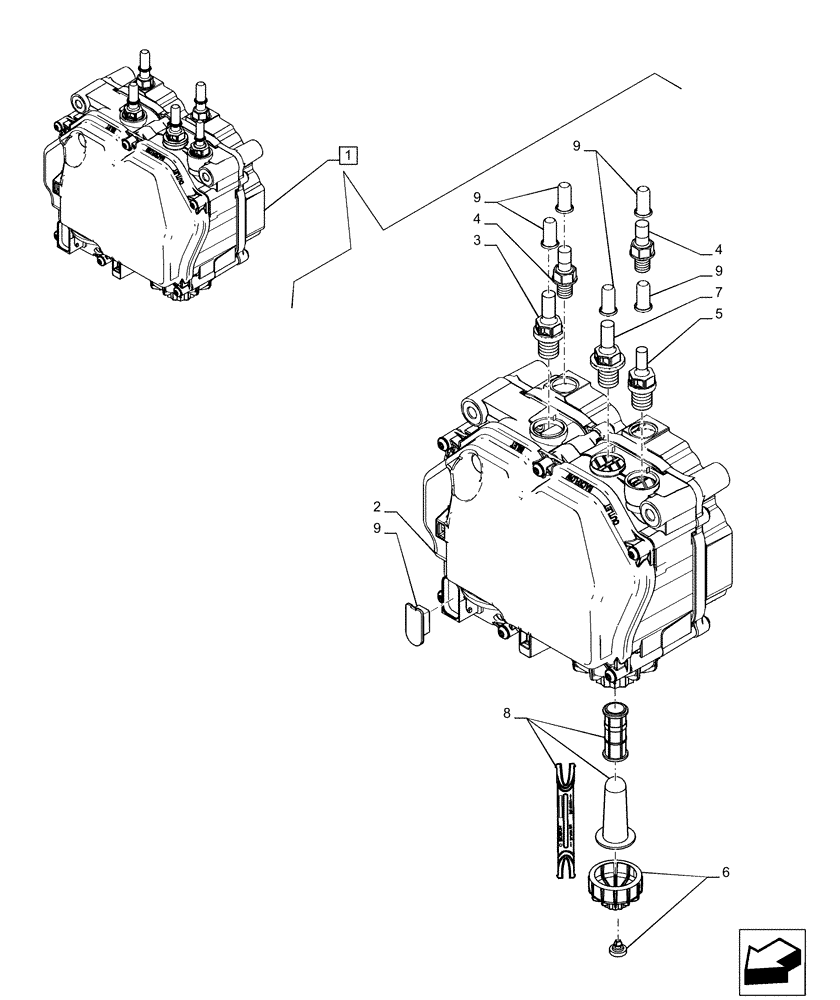 Схема запчастей Case IH PUMA 220 CVT - (55.988.AF[02]) - VAR - 391131, 758001 - ELECTRONIC CONTROL UNIT, COMPONENTS (55) - ELECTRICAL SYSTEMS