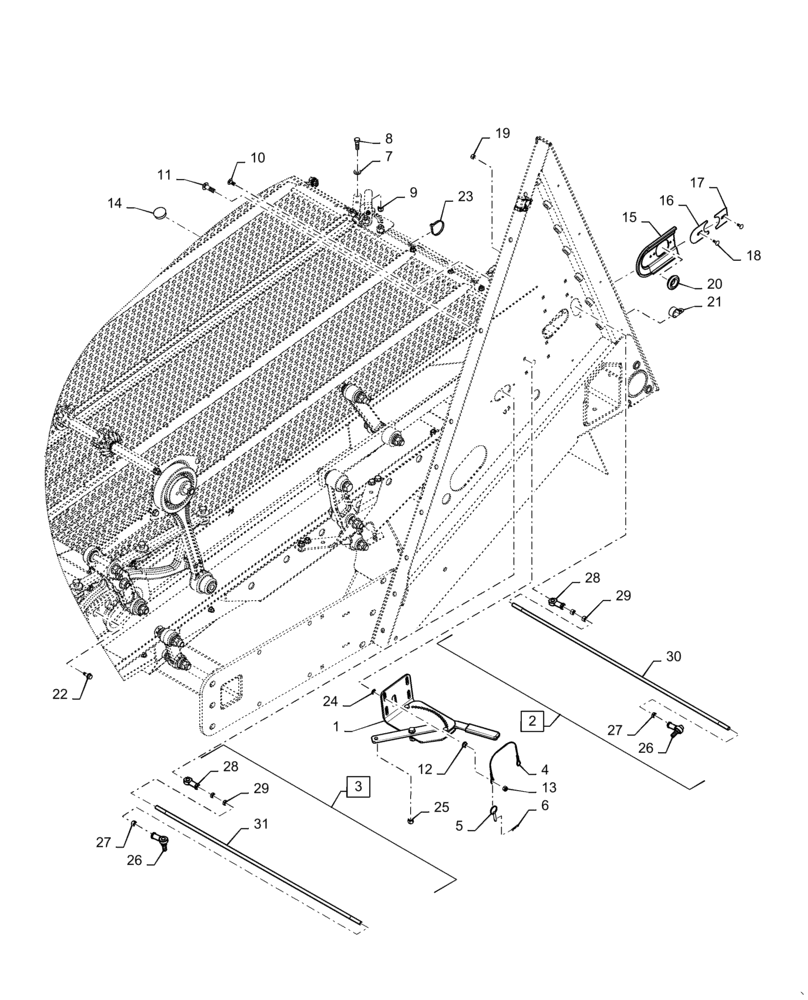 Схема запчастей Case IH 6140 - (74.114.AU[01]) - EXTENSION, ADJUSTABLE SIEVE (74) - CLEANING