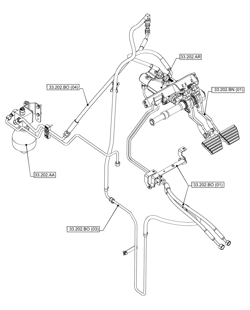 Схема запчастей Case IH PUMA 240 CVT - (33.000.00[02]) - SECTION INDEX - BRAKES & CONTROLS (33) - BRAKES & CONTROLS