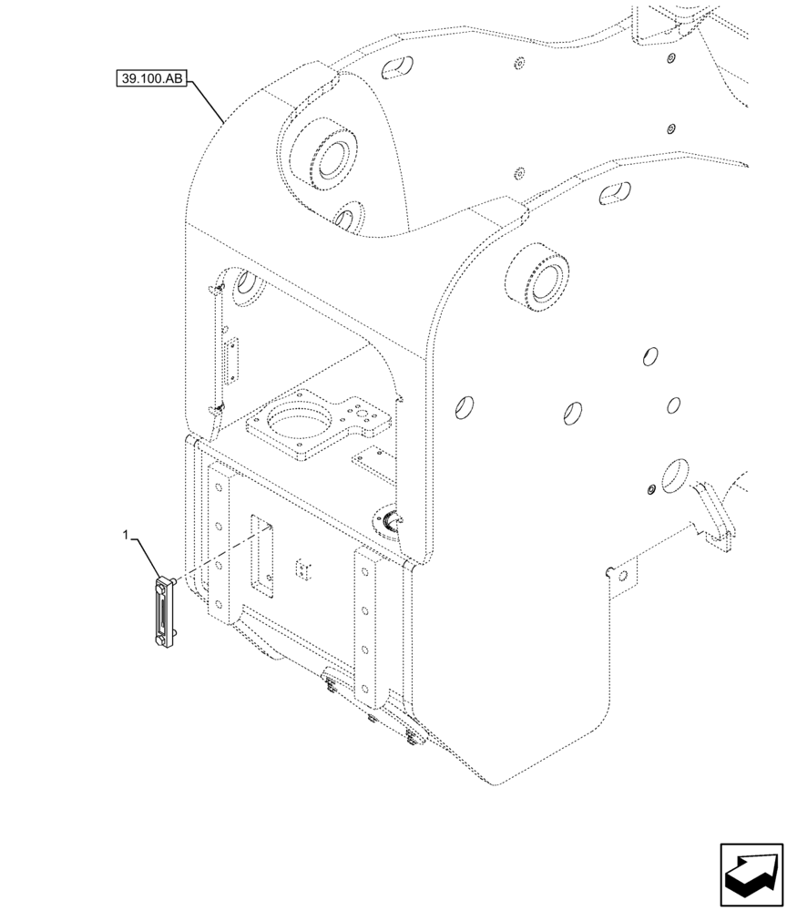 Схема запчастей Case IH FARMLIFT 742 - (35.300.AF) - HYDRAULIC OIL RESERVOIR, LEVEL INDICATOR (35) - HYDRAULIC SYSTEMS