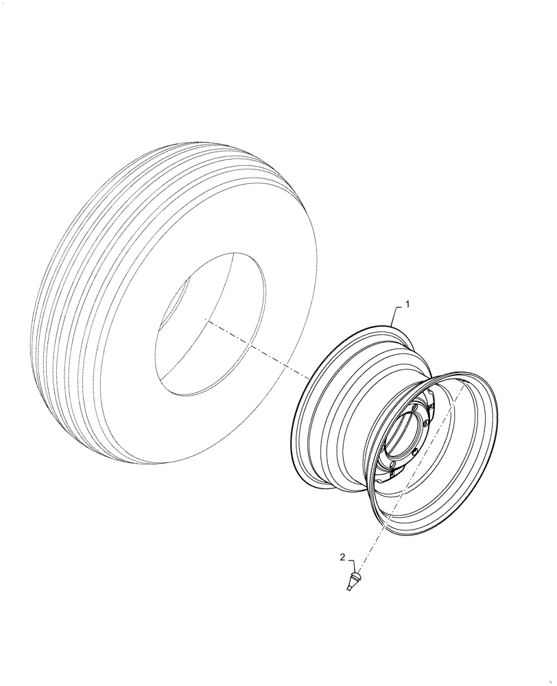 Схема запчастей Case IH DC163 - (44.532.AA) - WHEEL ASSY (44) - WHEELS