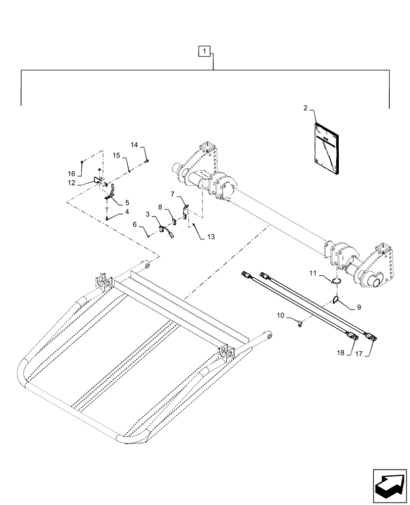 Схема запчастей Case IH RB465 - (88.100.55[05]) - DIA KIT, BALE RAMP SENSOR (88) - ACCESSORIES