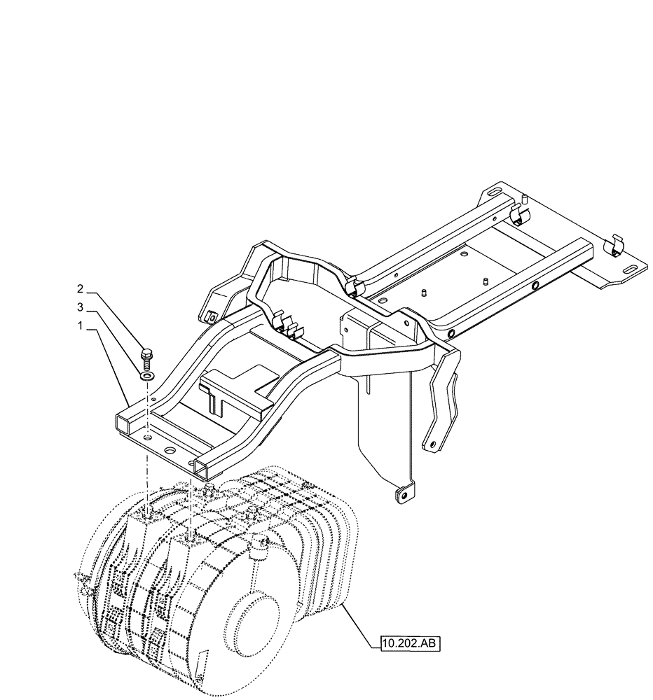 Схема запчастей Case IH PUMA 240 CVT - (10.202.AH) - VAR - 391130, 758000 - AIR CLEANER, SUPPORT (10) - ENGINE