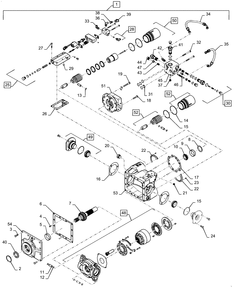 Схема запчастей Case IH 6130 - (29.100.AB[01]) - HYDROSTATIC MOTOR, VARIABLE SPEED, (105.5-85.9CC/REV) (29) - HYDROSTATIC DRIVE