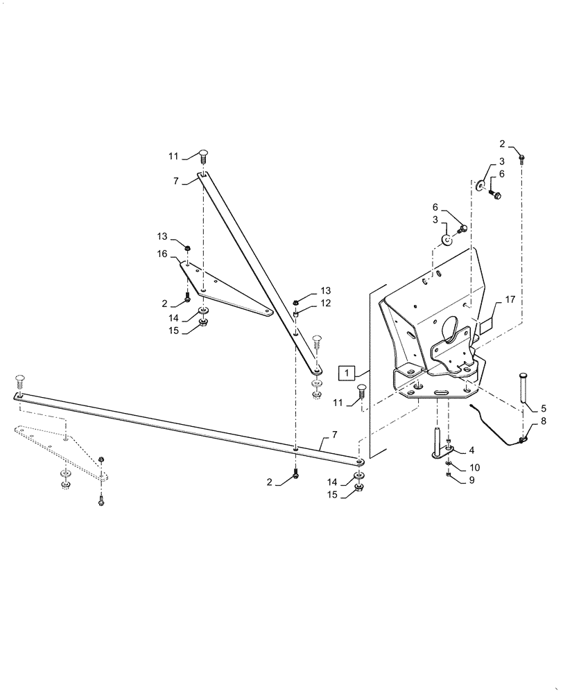 Схема запчастей Case IH 6130 - (37.100.AF) - HITCH ASSY, BASE (37) - HITCHES, DRAWBARS & IMPLEMENT COUPLINGS