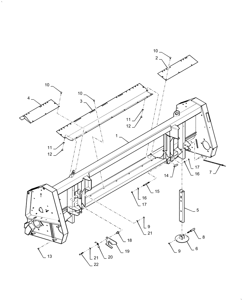 Схема запчастей Case IH 5506-55 - (58.130.AJ) - FRAME, 5R-65CM, 5505-65, 5506-55 (58) - ATTACHMENTS/HEADERS