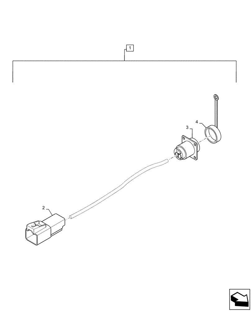 Схема запчастей Case IH PATRIOT 4440 - (55.510.BM[02]) - HARNESS, AUXILIARY POWER OUTLET (55) - ELECTRICAL SYSTEMS