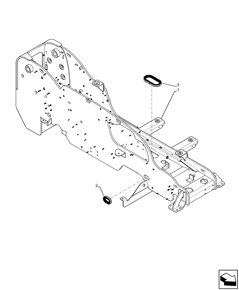 Схема запчастей Case IH FARMLIFT 632 - (39.100.AB) - FRAME (39) - FRAMES AND BALLASTING