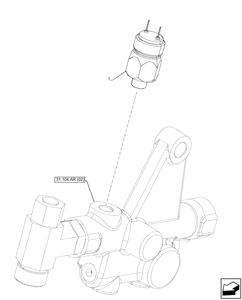 Схема запчастей Case IH FARMALL 105C - (55.021.AB[03]) - VAR - 330581, 390328, 743559 - TRANSMISSION, PRESSURE SWITCH, W/ MECHANICAL ENGAGEMENT (55) - ELECTRICAL SYSTEMS