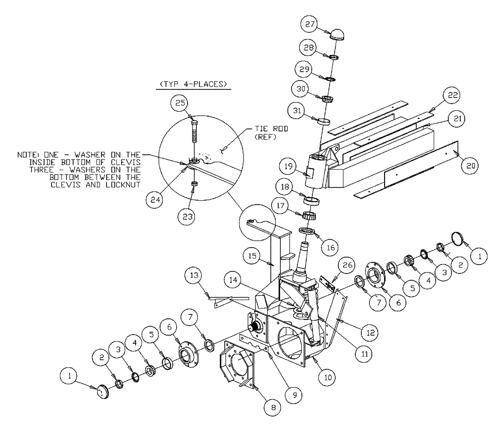 Схема запчастей Case IH PATRIOT NT - (04-014) - FRONT STRUT ASSEMBLY Suspension & Frame