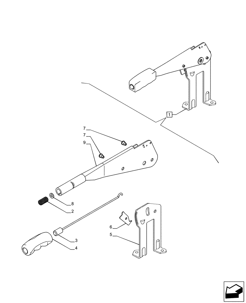 Схема запчастей Case IH PUMA 185 - (33.110.AJ[02]) - VAR - 391147 - HAND BRAKE, LEVER , COMPONENTS (33) - BRAKES & CONTROLS