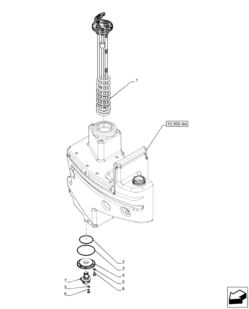 Схема запчастей Case IH PUMA 150 - (55.988.AN) - VAR - 391131, 758001 - DEF/ADBLUE TANK, SENDER UNIT (55) - ELECTRICAL SYSTEMS