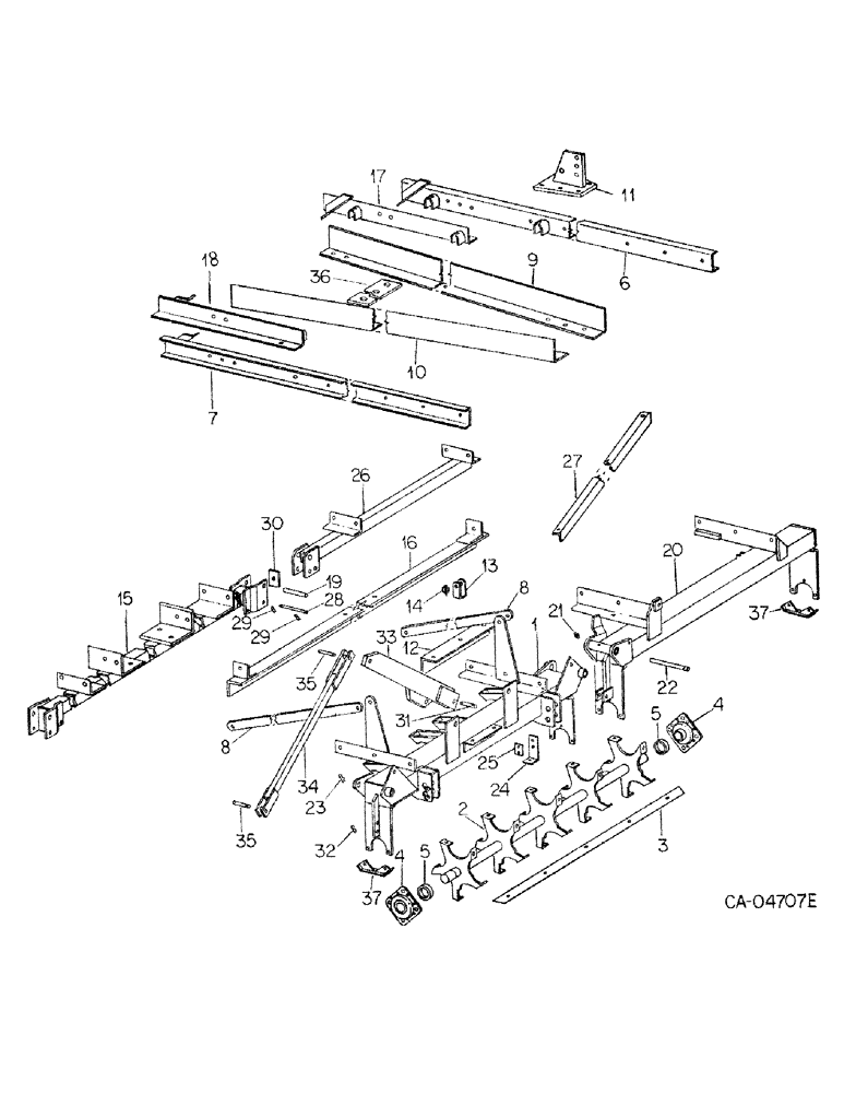 Схема запчастей Case IH 468 - (A-06) - FRAME, UNITS C AND D, SERIAL NO. 1997 AND BELOW 