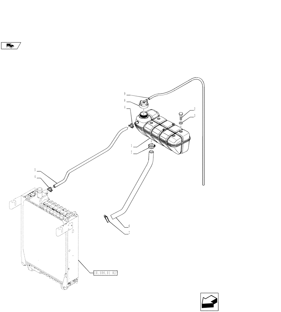 Схема запчастей Case IH PUMA 185 - (10.406.06) - COOLING - EXPANSION TANK (10) - ENGINE