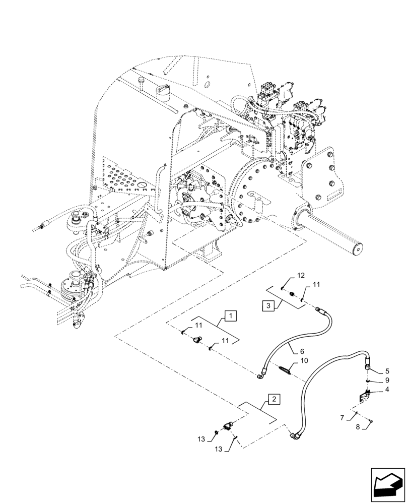 Схема запчастей Case IH STEIGER 420 - (31.104.AV) - VAR - 420601 - PTO ASSY OIL LINES (31) - IMPLEMENT POWER TAKE OFF